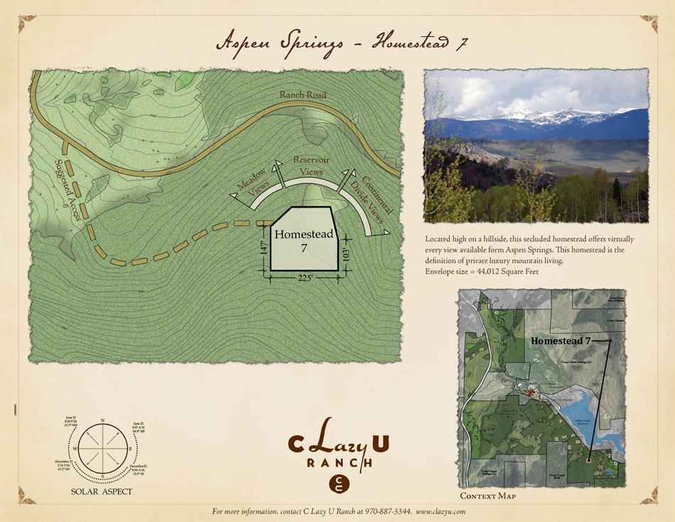 Aspen Springs Lot #7 site diagram